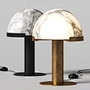 Modern and minimalist marble table lamp for a clean aesthetic